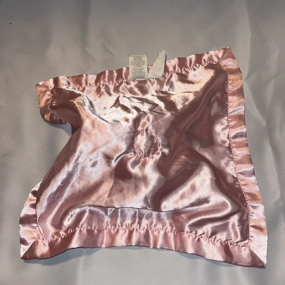 Cloud Island White Unicorn Baby Security Blanket Pink Satin‎ Trim Small Lovey